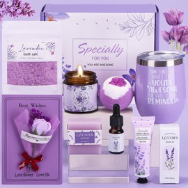 Birthday Gifts For Women, Lavender Pamper Gifts For Her, Ideas Gifts For Mum, Best Friend, Sister, Relaxation Spa Hampers Ladies Gifts Self Care Package For Her, Presents for Christmas, Anniversary