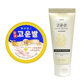 Mowanbi Wellbeing Health Farm Gounson Hand Cream 50ml + Luxury Gounbal 110g Set, 1 Piece / 모완비 웰빙헬스팜 고운손 핸드크림 50ml + 명품 고운발 110g 세트, 1개