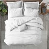 Saferay Green 3 Piece Cotton Duvet Cover Set 120"X120"- Cooling