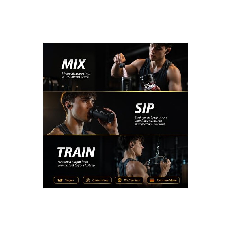 Athenix® Amino Hydra-X Intra-Workout | 9 EAAs + 5 Electrolytes