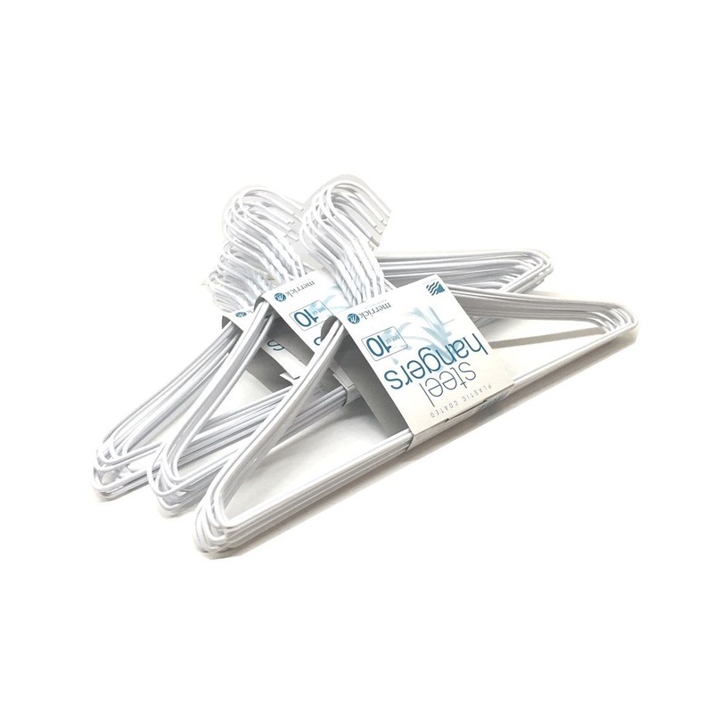 30 Count Vinyl Coated Heavy Duty Wire Cloth Hanger Plastic