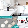 10X Magnifying Glass with Light, NUEYiO 2200 Lumens Stepless Dimmable