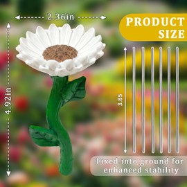 5 Set Bee Watering Station Insect Drinking Cups for Garden Flower, Sunflower Shaped Cups for Bee and Butterfly Outdoor Drinking Pollinator Water Bowl with Textured Center