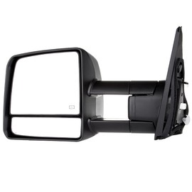 SELEAD Towing Mirror 2007-2017 for Toyota for Tundra Tow Mirror with Power Adjusted Heated Turn Signal Light Black Housing 1 Pc LH Side