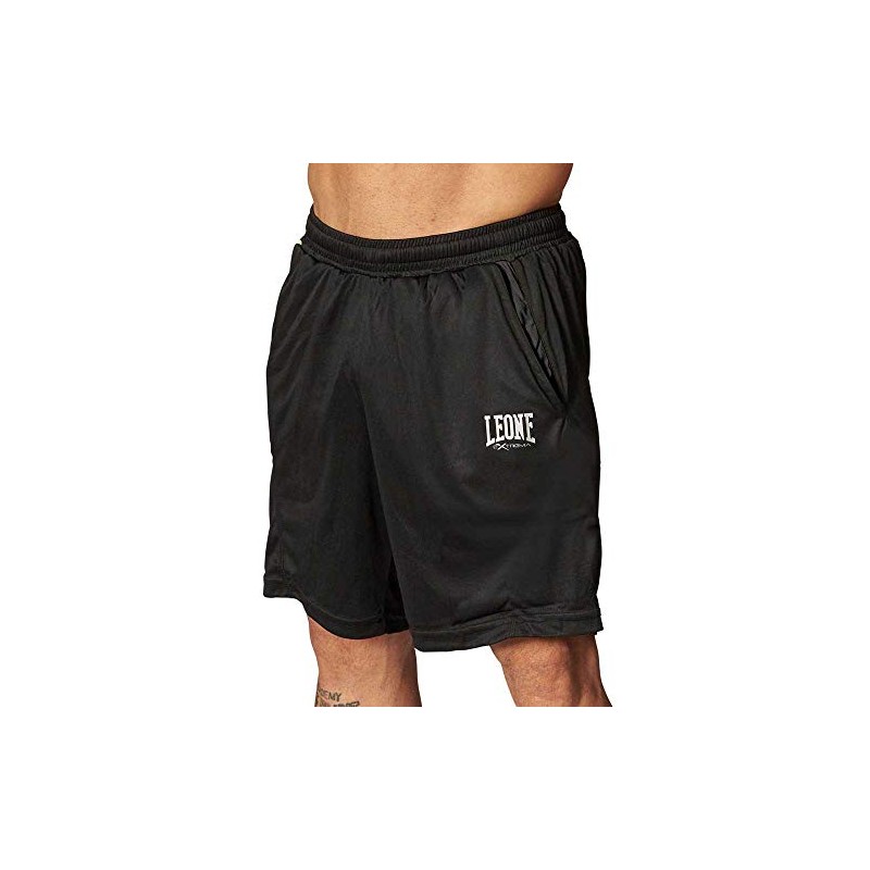 LEONE 1947, ABX112 Logo Shorts Black, black