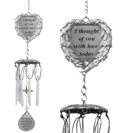 BANBERRY DESIGNS Angel Wings Windchime and Memorial Christmas Ornament Set -