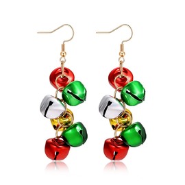 Christmas Jingle Bell Earrings for Women - Cute Bell Dangle Holiday Jewelry, Outfits Accessories Xmas Gifts (Christmas bell)