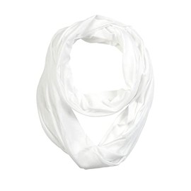 Scarf& Scarfand's Super Soft Light Weight Solid Color Infinity Loop (White)