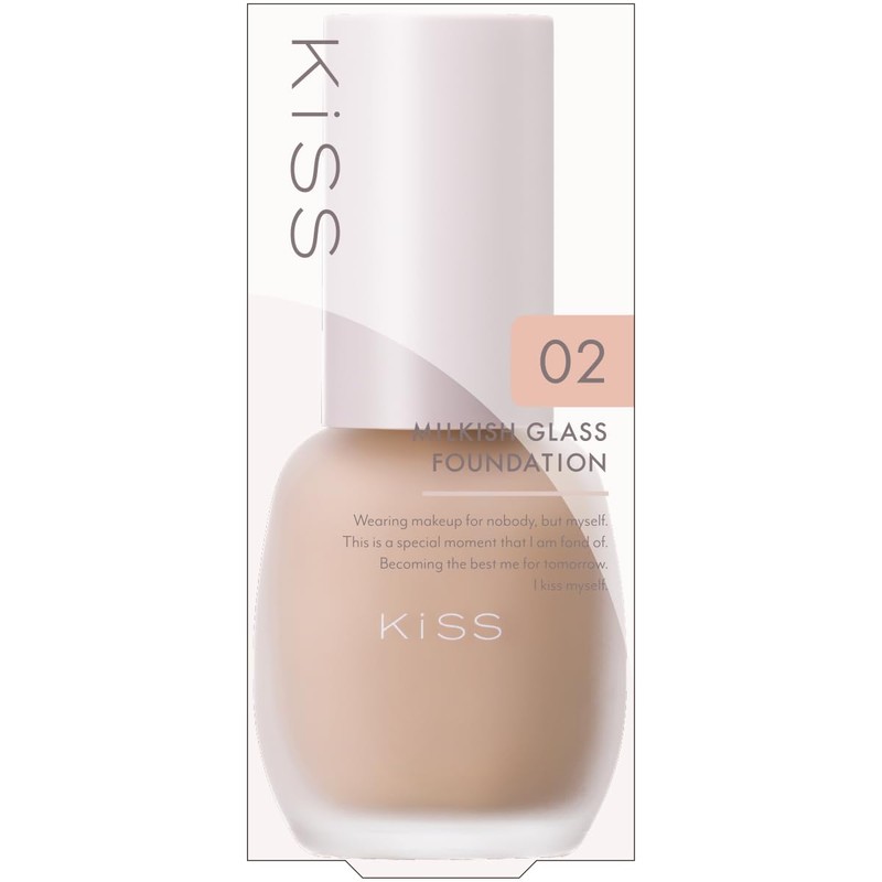 KiSS Milkish Glass Funde 02, Pink Beige, 1.1 oz (30