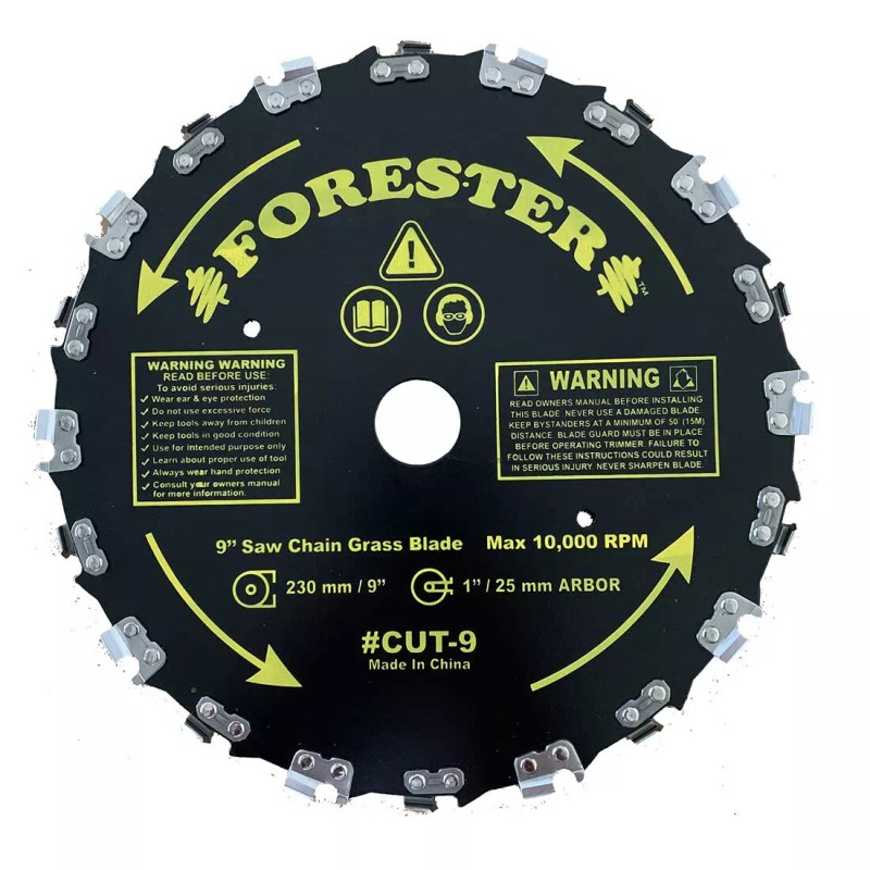 Forester Chainsaw Tooth Brush Cutter Blade - 9" Diameter x