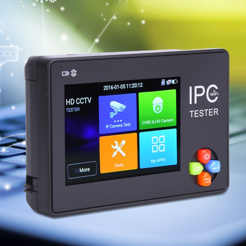 3.5 Inch Touch Screen H.265 4K IPC1600ADHplus IP Camera Tester
