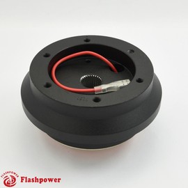 Flashpower Steering Wheel Short Hub Adapter Billet Black