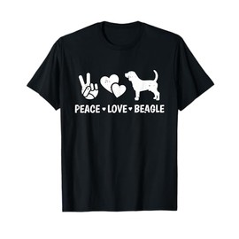 Peace Love Beagle Dog Lover Puppy Owner Pet Groomer T-Shirt for Men Women Girls Kids