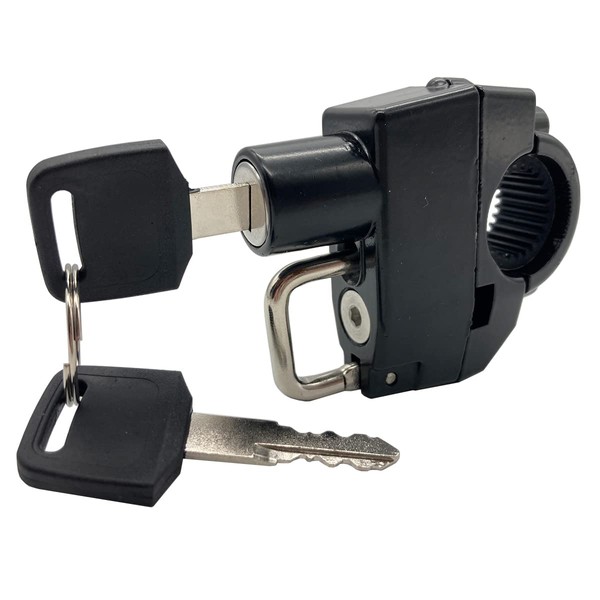 J-base Helmet Holder, Easy Installation, Universal Helmet Lock, Key Included,