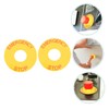 2pcs Emergency Stop Sign Sticker Eye-catching Decal for Machinery Safety