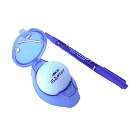 A99 Golf Lock n Draw Ball Liner Marker Alignment Tool Ball Plastic Drawing Tool Blue with Pen Accessories