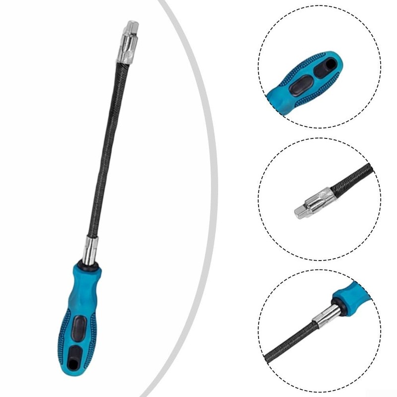 Flexible Socket Adapter Handle For 1/4 Inch Square Socket Wrench,