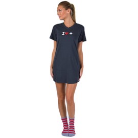 Midnight Maddie Women's Snowflake Nightgown and Socks - Luxury Cotton Sleep Shirt - Comfortable Sleepwear Pajama Top with Matching Socks Already Giftwrapped XL Charcoal