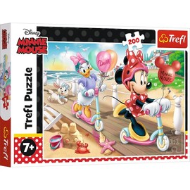 Trefl 200 Piece Kids Minnie On The Beach Jigsaw Puzzle