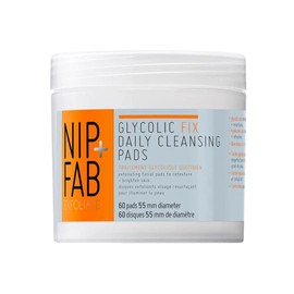 Nip + Fab Glycolic Acid Fix Daily Cleansing Pads for Face with Hyaluronic Acid, Witch Hazel, Exfoliating Resurfacing AHA Facial Pad for Exfoliation Even Skin Tone Brighten Skin, 60 Pads