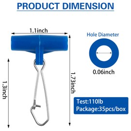 Fishing Sinker Slide with Snap High-Strength Fishing Line Sinker Slide Safety Snap for Braided Line (30pcs)