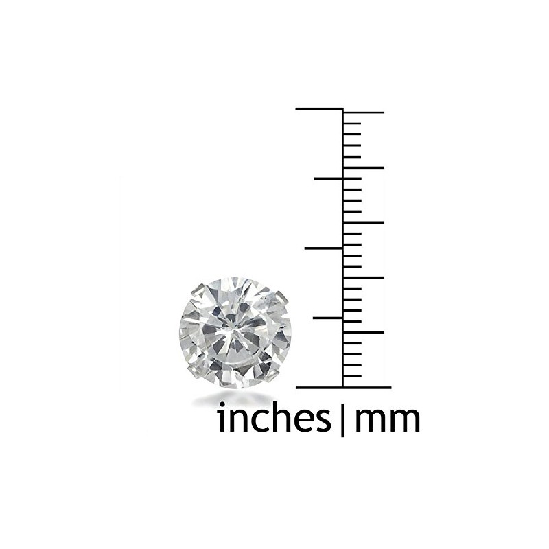 10MM WOMENS Sparkly Disco Ball Sterling Silver Stud Earrings -
