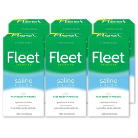 Fleet Saline Enema Pack of 6 Fast Constipation Relief with Lubricated Nozzle