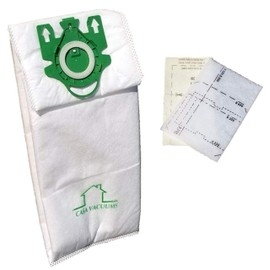 Casa Vacuums 5 PK Replacement for Miele U Bags Ultra Premium 3D 5 Bags + 2 Filters; Fit Miele Type U1, S7, S7000-S7999 Series Upright Vacuums, Compare to Miele Part # 10123230