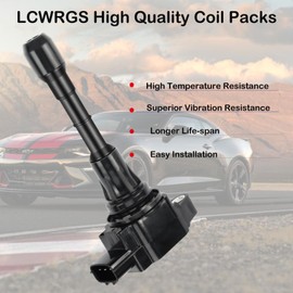 Set of 6 Ignition Coil Pack and Spark Plugs for 3.7 V6 Infiniti G37 G 37 M37 EX37 Nissan 370Z 2008 2009 2010 2011 2012 2013 2014 2015 2016 2017 Replaces UF617