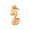 14k Real Solid Gold Seahorse Stud Piercing Earring, 6.5mm Push