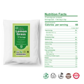 Akshit, 375 Lemongrass Tea Bags, Te De Limon, 100% Natural Lemongrass Tea, Herbal Tea Bags, Loose Leaf Tea, No Sugar, Caffeine Free