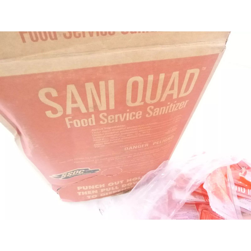 Super San, Saniquad Case of 125 2oz. Individual Packets of