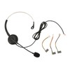 Telephone Headset Single Ear Professional Noise Canceling Adjustable Wired Phone