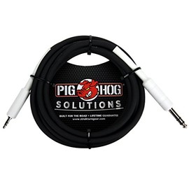 Pig Hog PX48J10 1/4" TRS to 3.5mm Mini Instrument Cable, 10 Feet