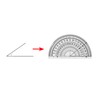 Ainkou 3pcs Clear Plastic Protractor 180 Degrees 4 Inches for