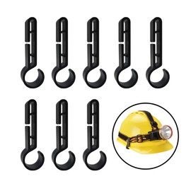 8pcs Non-slip Helmet Clip Helmet Hook Hardhat Headlamp Clips Hard Hat Headlamp Saver for Running Camping Fishing Cycling Hiking Construction