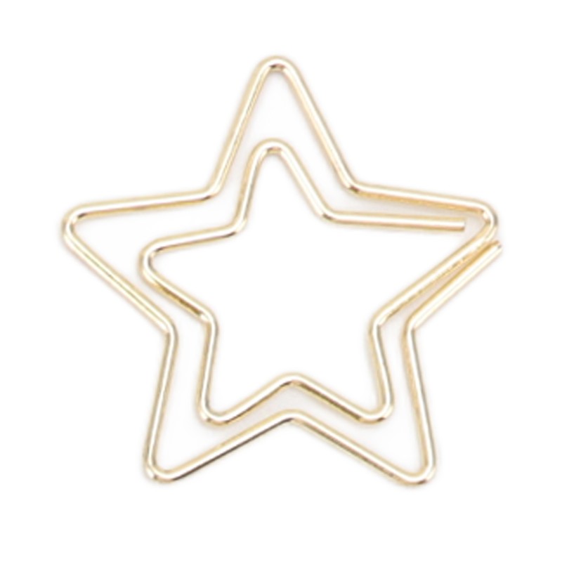 100 Pcs Paper Clips Portable Small Anti Slip Cute Star