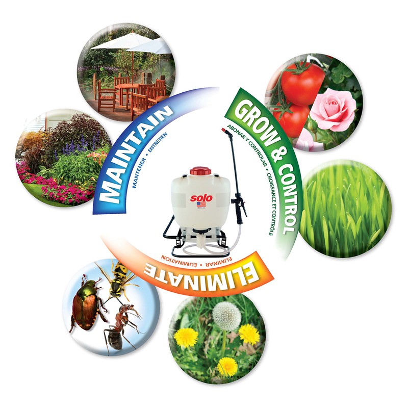 SOLO 425 4-Gallon Piston Backpack Sprayer, Wide Pressure Range up