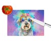 Caroline's Treasures DAC2552LCB Schnauzer Hippie Dawg Glass Cutting Board Large