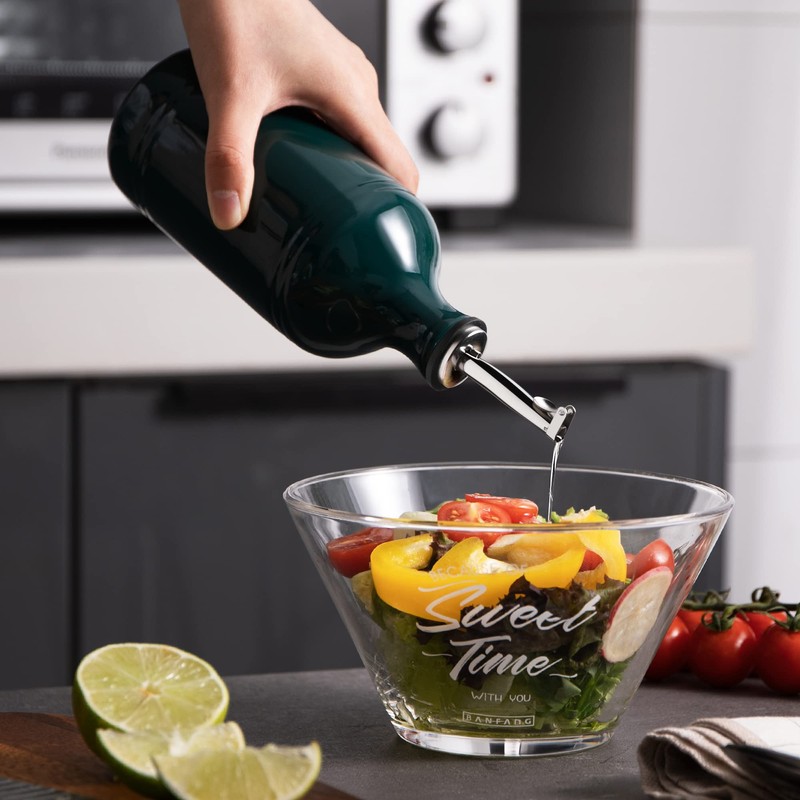 Sweejar - Botella dispensadora de aceite de oliva de cerámica,