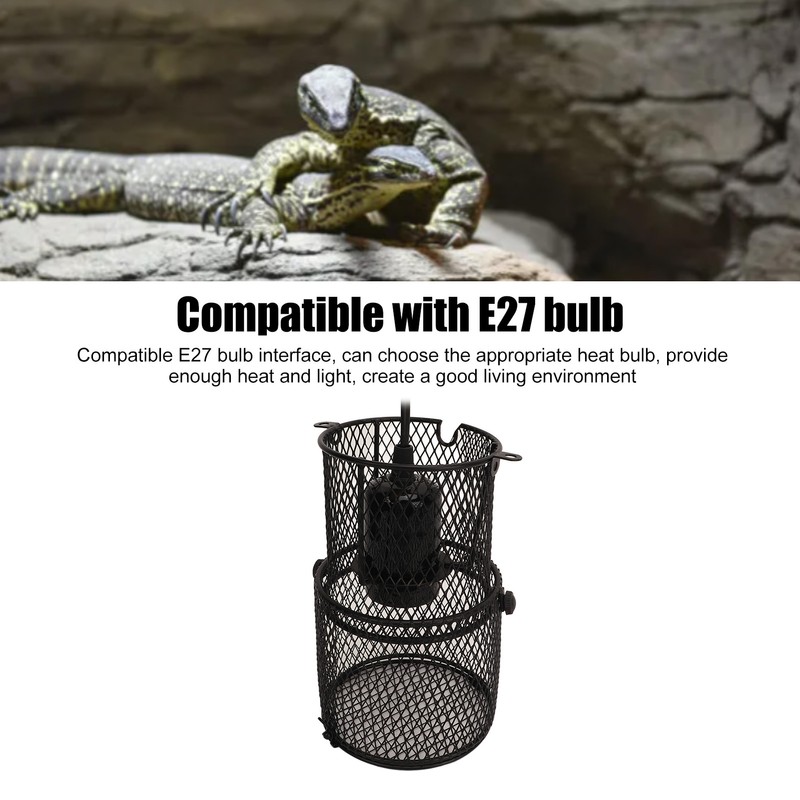 Reptile Heat Lamp Guard Avoid Scald Retractable Reptile Heat Lamp