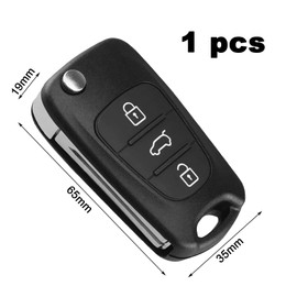 Car Key Keypad 3 Buttons Compatible, Key Shell Keypad, Hyundai Key Shell Keypad, for Hyundai i10 i20 i30 ix20 ix35 Kia Rio Ceed Soul Venga Sportage