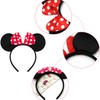 Ears Mouse, Black Mouse Ears Headbands Black Red White Polka