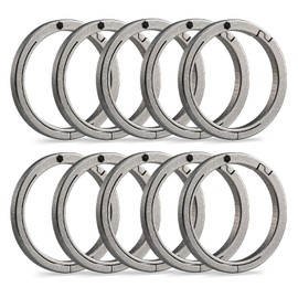 KeyUnity Mini Split Titanium Keyring Quick Release Key, Flat Key Rings Key Ring Key Carabiner for Connecting House Car Keys (Number Depends on Main Picture), Ka44sw