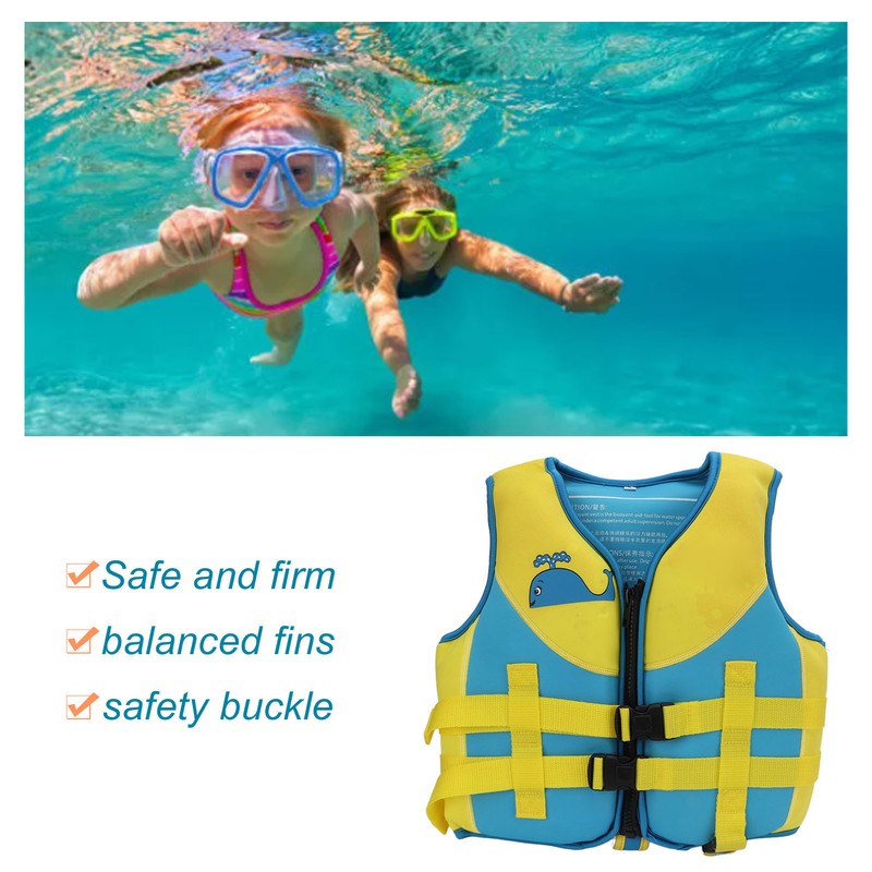 Kids Buoyancy Vest Adjustable Double Belt Design Safe Children Floating