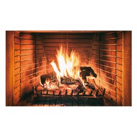 Funnytree 5 x 3 FT Winter Photography Backdrop Burning Firewoods Christmas Fireplace Woods Flaming Background for Children Kids Family Camping Barbeques Party Decor Banner Portrait Photo Booth