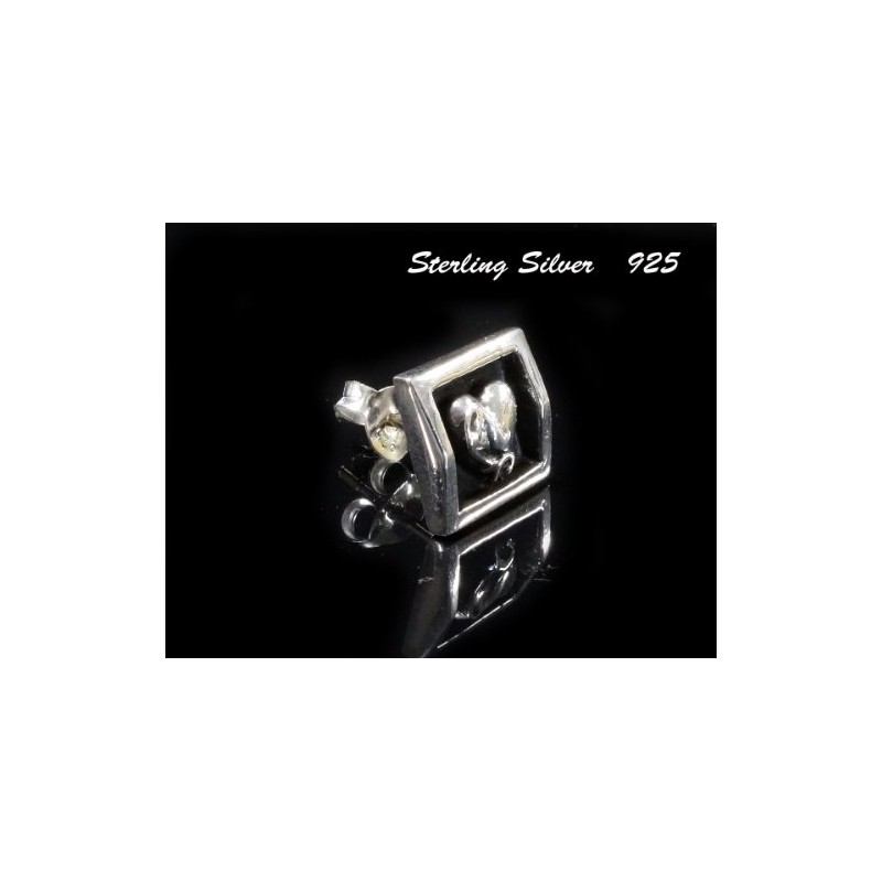 [STERLING SILVER 925] AMTHGPS-050 Single Ear Sterling Silver 925 Earrings,
