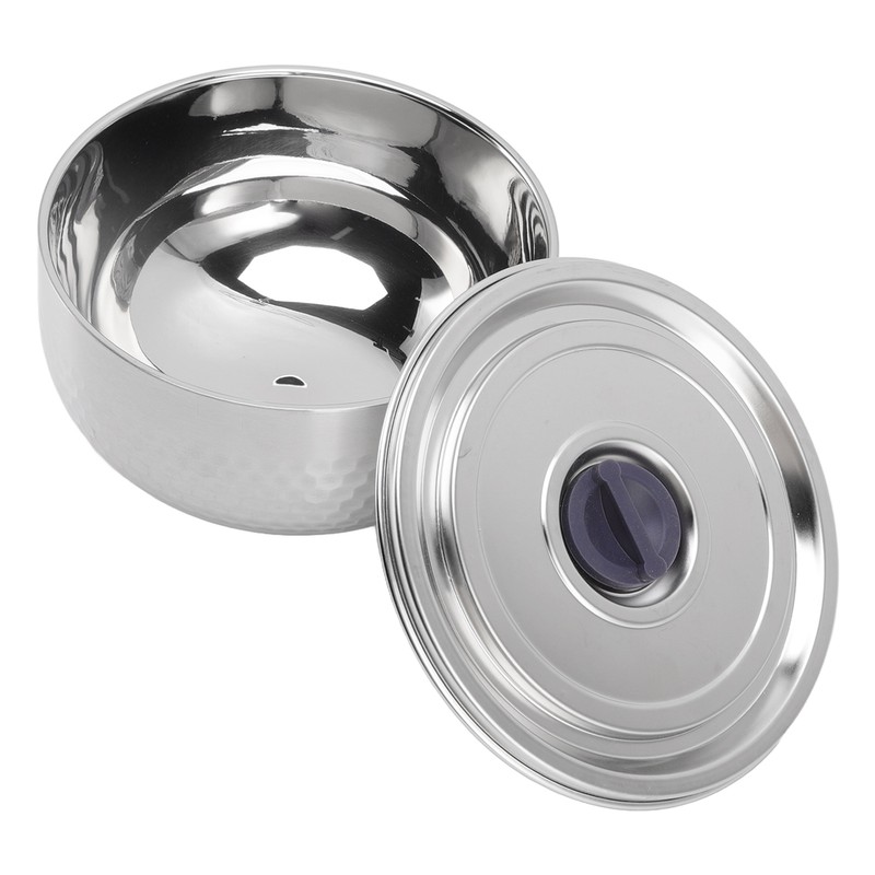 Stainless Steel Bowl 2 Layer Rustproof Thermal Insulation for Rice