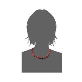 Peruvian Gift Adjustable Necklace for Women 18" - 20" - Symbol of Good Luck Huayruro Red Black Seeds Strand by Evelyn Brooks (N063)