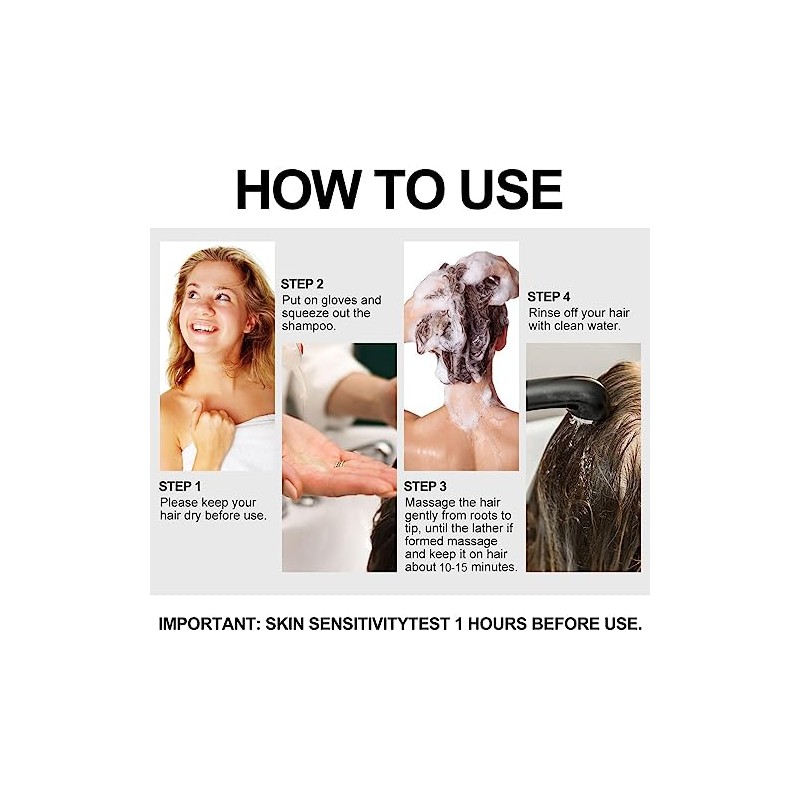 Champú Tinte Cabello Negro Natural Magic Hair Dye Colorea Minutos